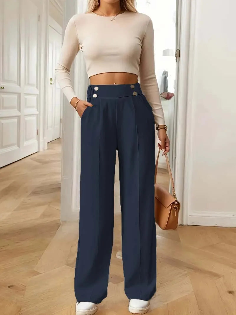 Women's High Waist Wide Leg Pants