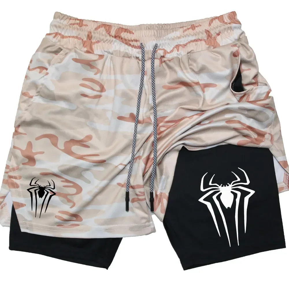 Men's sports shorts spider