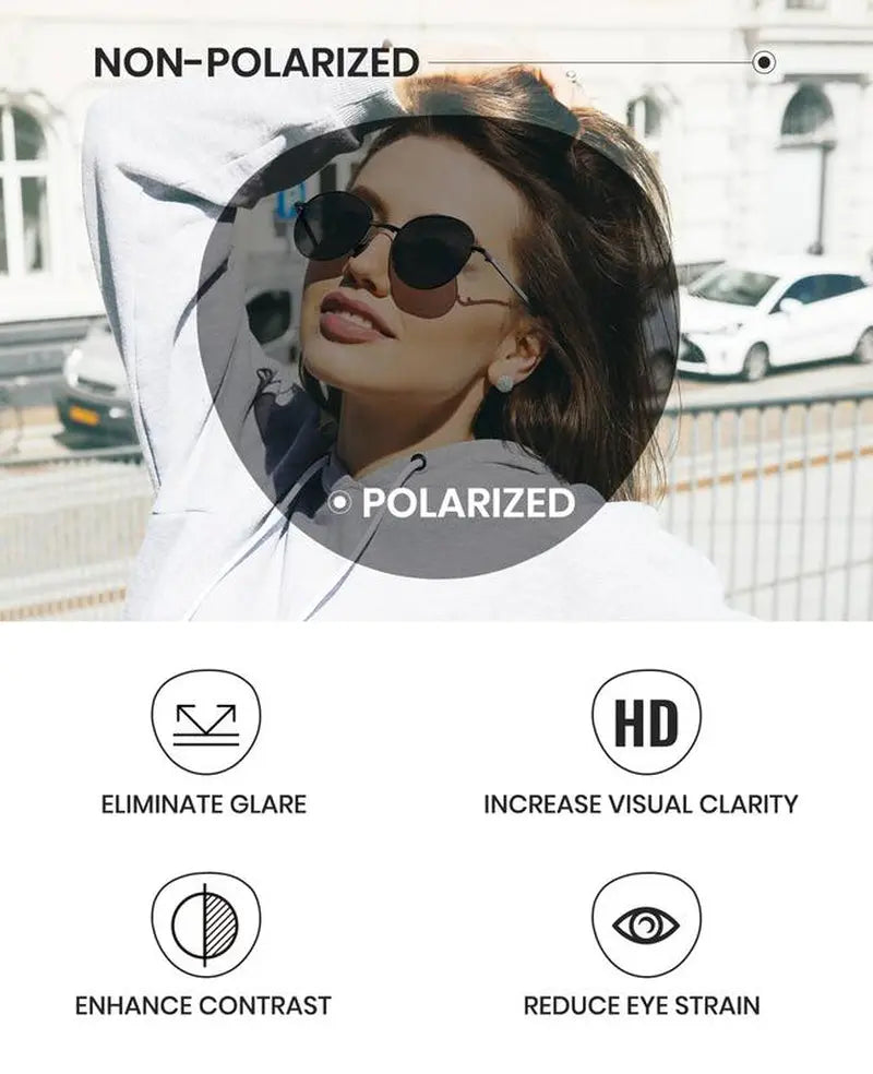 [12H to Ship] Outdoor Polarized Folding Sunglasses Men'S and Women‘S Sun-Shading Ultra-Light Polarized Sunglasses 1018