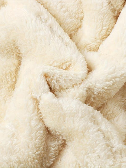 Men'S Autumn and Winter Hooded Lamb Woolen Cotton Jacket - Warm and Puffed Full Zipper Jacket with Soft Polyester Lining, Zipper Pockets, Suitable for Cold Weather - Machine Washable, Regular Fit. Menswear Coats Menswear Coats Stylish Tops Beige Casual