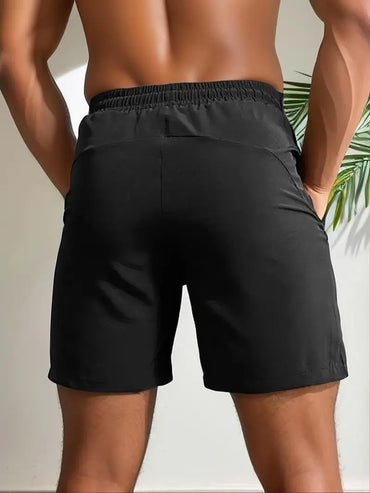 Men'S Letter Print Drawstring Waist Shorts, Casual Comfy Breathable Pocket Shorts, Shorts for Men, Men'S Bottoms for Daily Outdoor Wear, Mens Shorts, Gymclothes, Athletic Shorts for Men, Athleisure, Drawstring Shorts Set, Drawstring Basketball Shorts