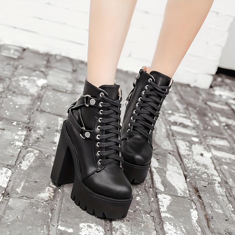 Women's Punk Style Ankle Boots