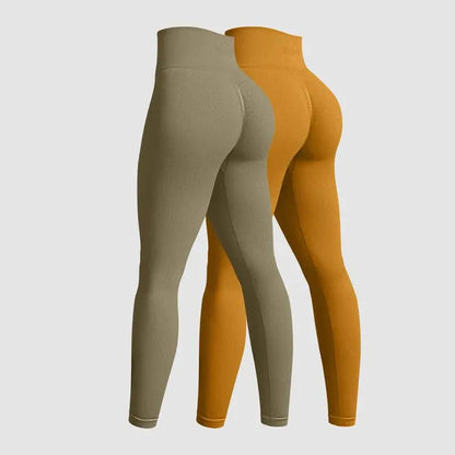 OQQ Women'S 2 Piece Yoga Legging Seamless Workout High Waist Butt Liftings Athletic Leggings