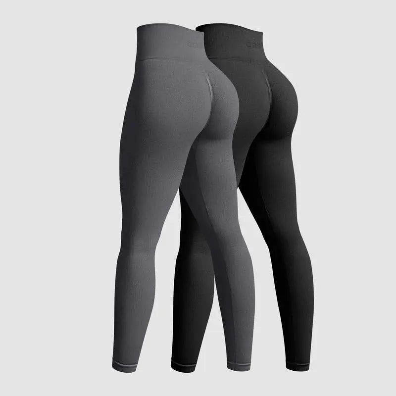 OQQ Women'S 2 Piece Yoga Legging Seamless Workout High Waist Butt Liftings Athletic Leggings