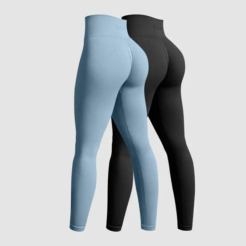 OQQ Women'S 2 Piece Yoga Legging Seamless Workout High Waist Butt Liftings Athletic Leggings