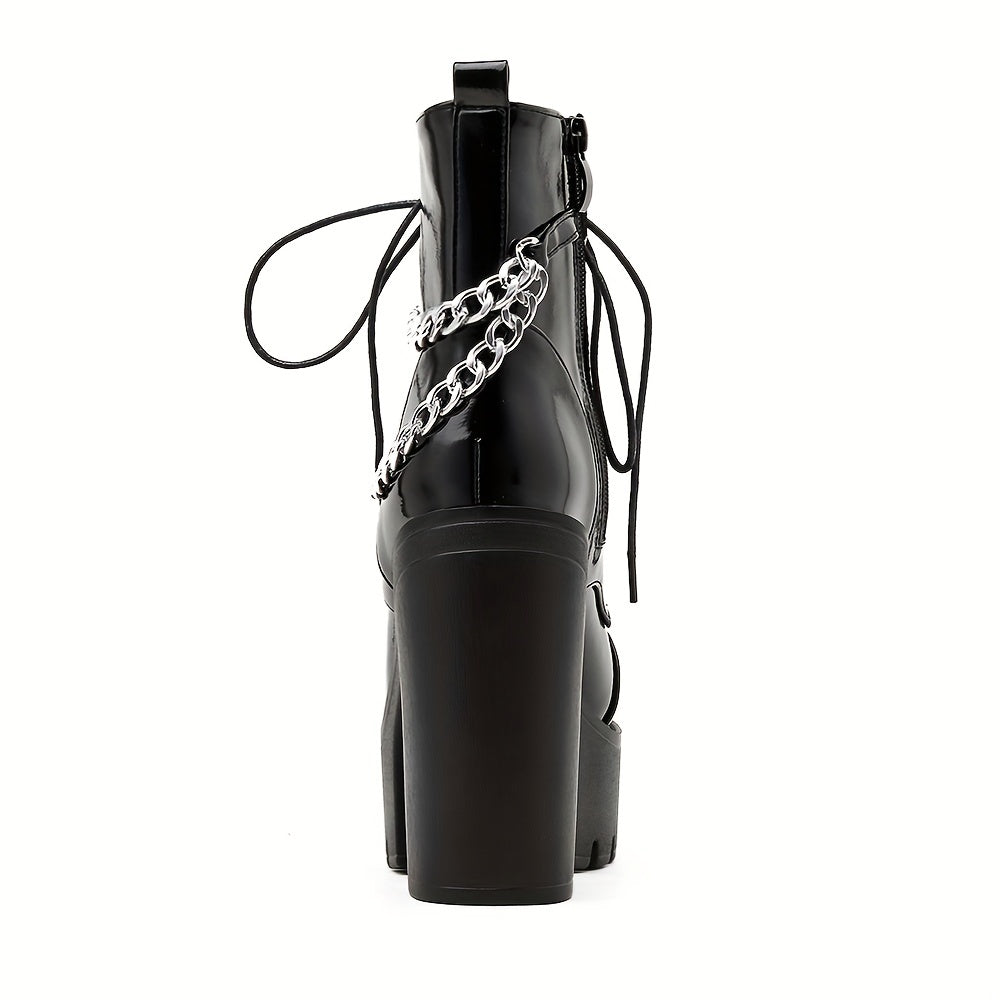 Women's Black Gothic  High Heel Boots