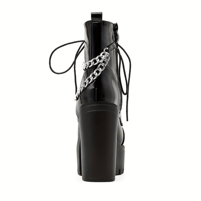 Women's Black Gothic  High Heel Boots