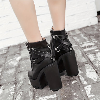 Women's Punk Style Ankle Boots