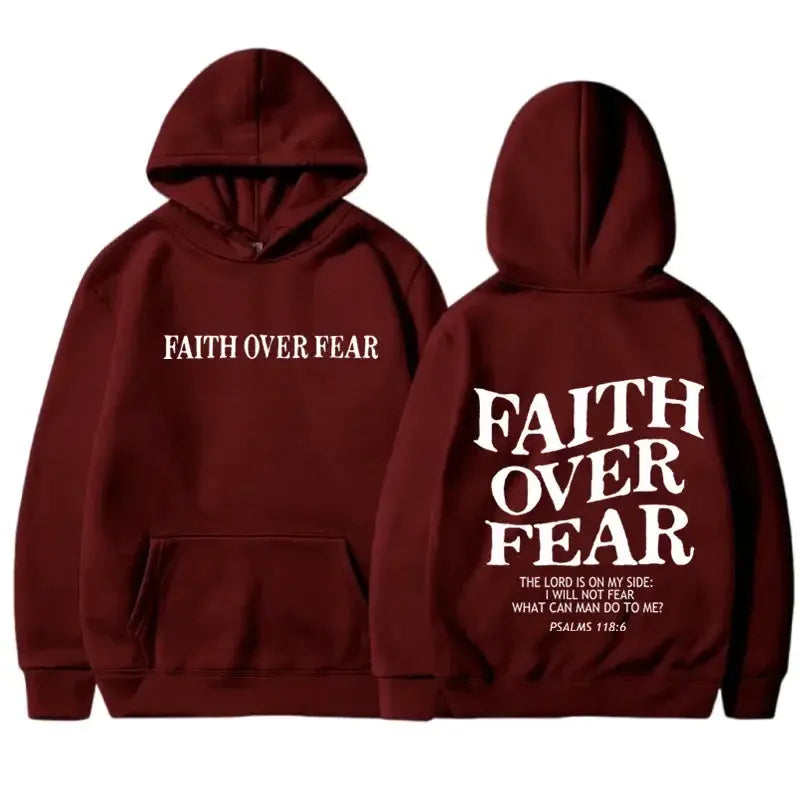 FAITH OVER FEAR Hoodies Velarano