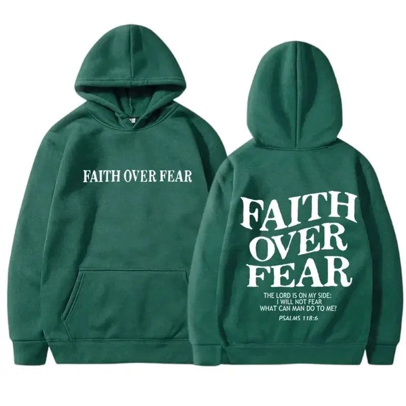 FAITH OVER FEAR Hoodies Velarano