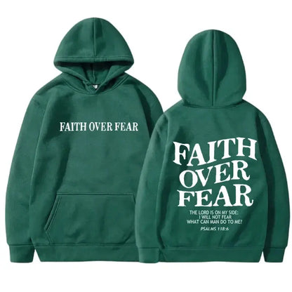 FAITH OVER FEAR Hoodies Velarano