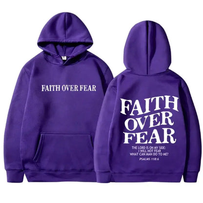 FAITH OVER FEAR Hoodies Velarano