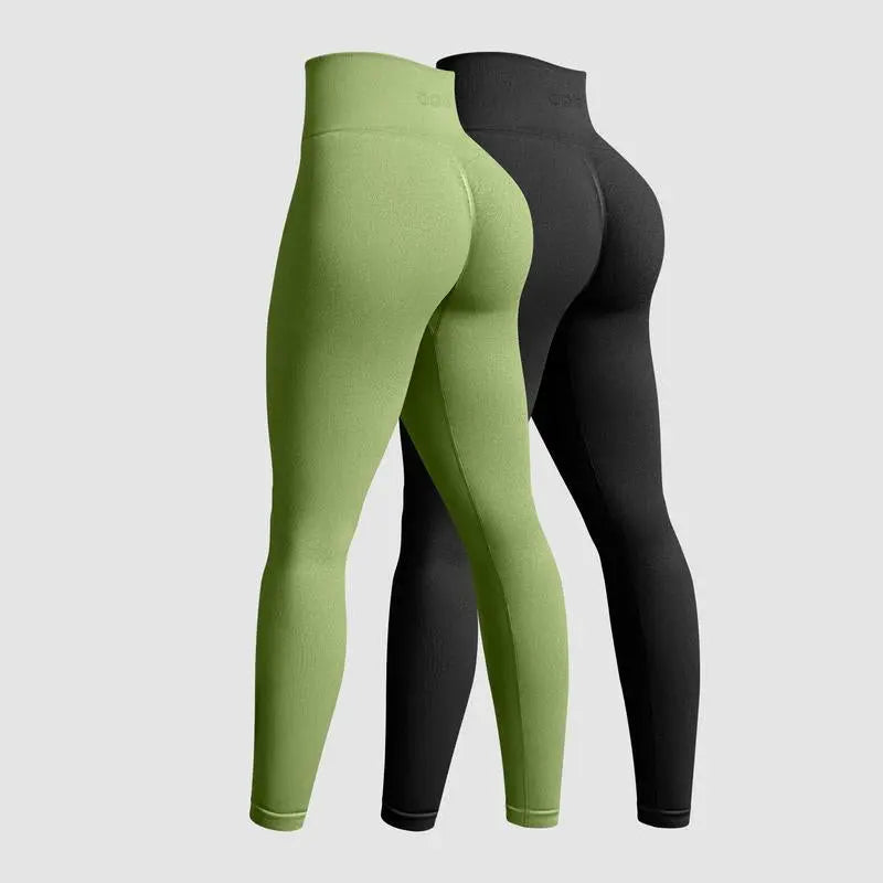 OQQ Women'S 2 Piece Yoga Legging Seamless Workout High Waist Butt Liftings Athletic Leggings