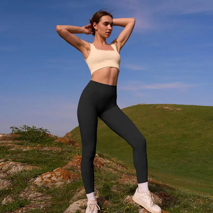 OQQ Women'S 2 Piece Yoga Legging Seamless Workout High Waist Butt Liftings Athletic Leggings