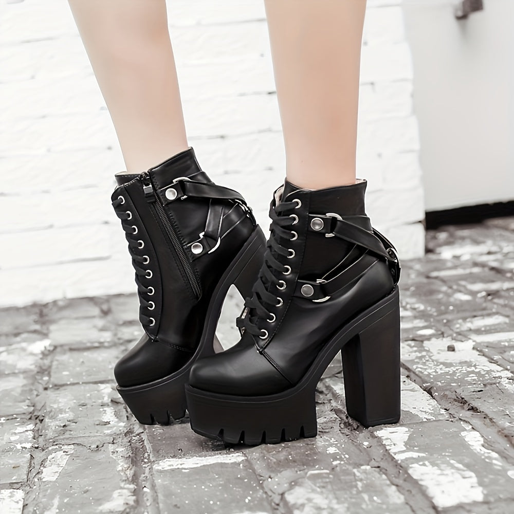 Women's Punk Style Ankle Boots