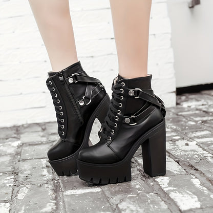 Women's Punk Style Ankle Boots