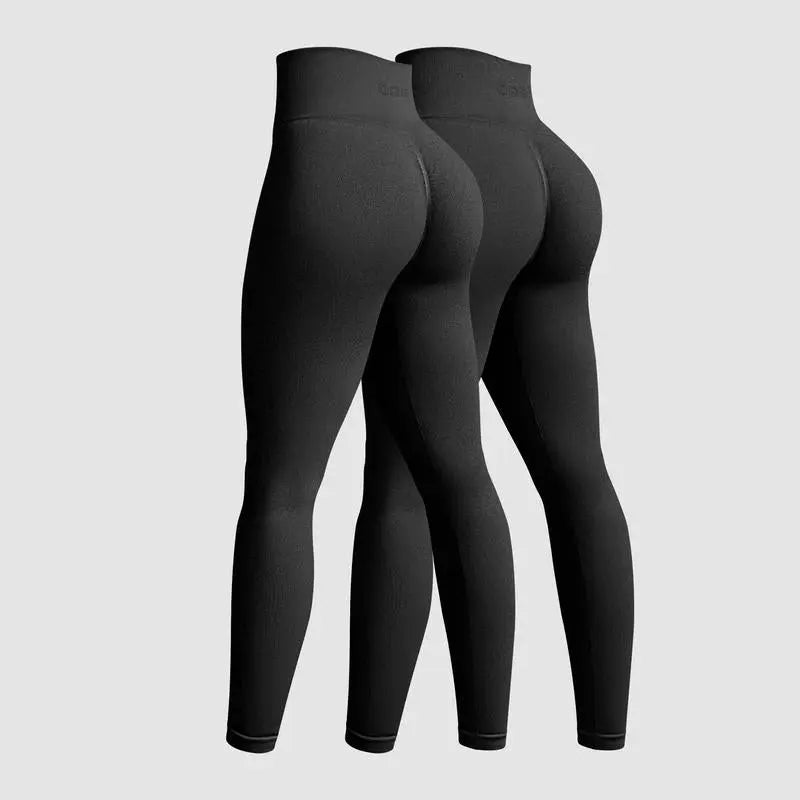 OQQ Women'S 2 Piece Yoga Legging Seamless Workout High Waist Butt Liftings Athletic Leggings