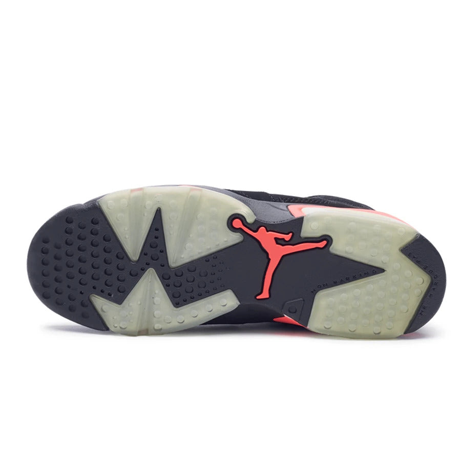 Jordan 6 Retro Infrared Black Red 2014 GS (384665-023) Youth Size 6Y-7Y For Men Comfortable High-Top, Anti-Slip And Wear-Resistant Basketball Shoes And Sports Shoes Daily Wear For Hiking In Summer Velarano