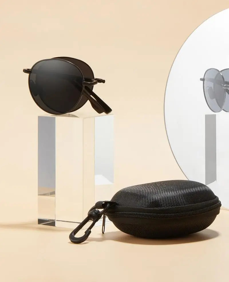 [12H to Ship] Outdoor Polarized Folding Sunglasses Men'S and Women‘S Sun-Shading Ultra-Light Polarized Sunglasses 1018