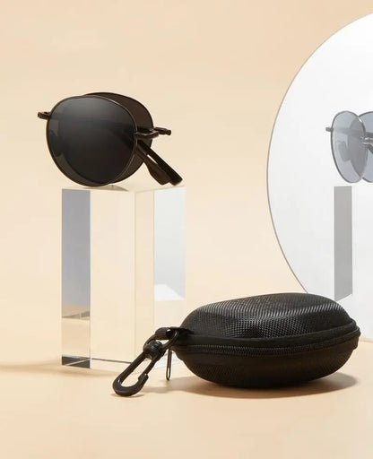 [12H to Ship] Outdoor Polarized Folding Sunglasses Men'S and Women‘S Sun-Shading Ultra-Light Polarized Sunglasses 1018