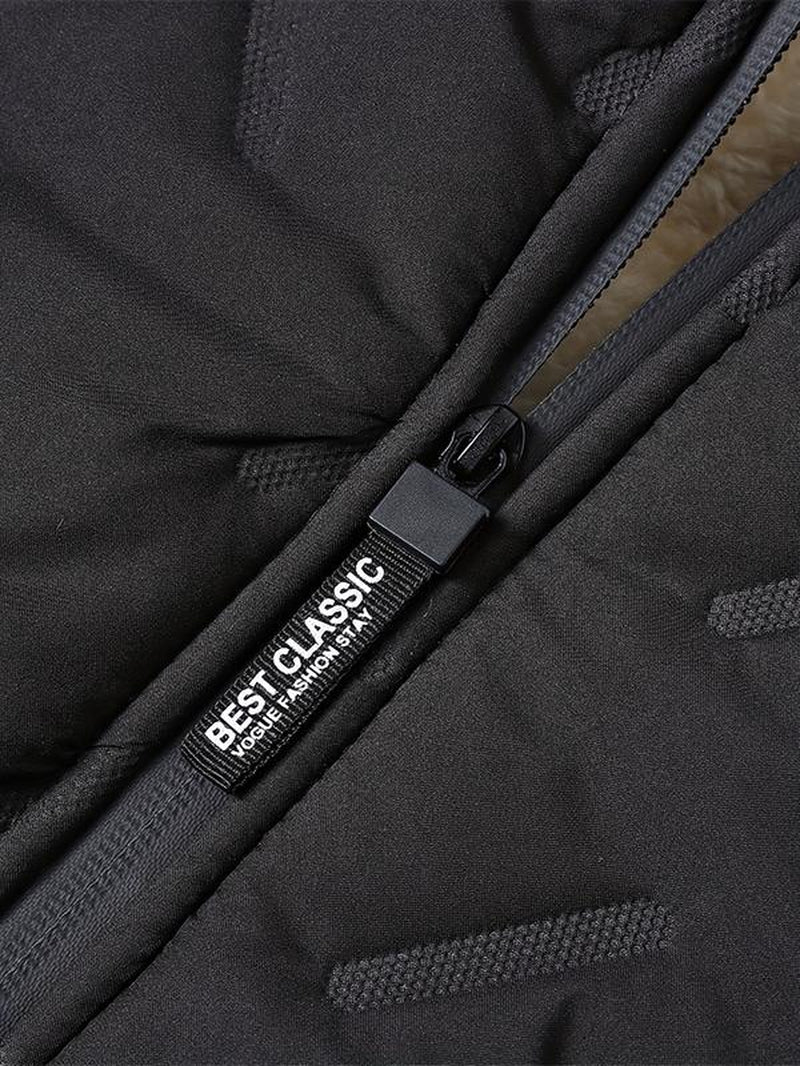 Men'S Autumn and Winter Hooded Lamb Woolen Cotton Jacket - Warm and Puffed Full Zipper Jacket with Soft Polyester Lining, Zipper Pockets, Suitable for Cold Weather - Machine Washable, Regular Fit. Menswear Coats Menswear Coats Stylish Tops Beige Casual