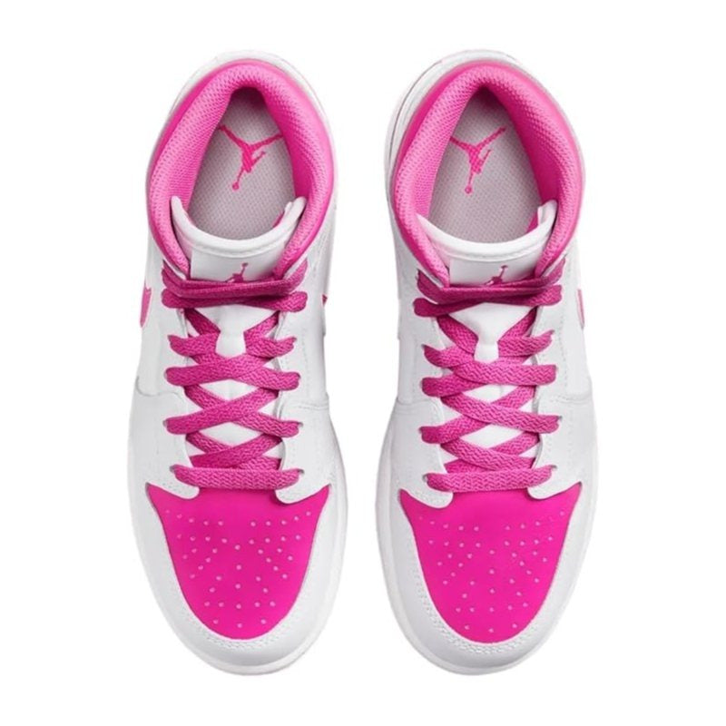Jordan Air 1 Mid Grade School Iris Whisper/Fire Pink-White Velarano